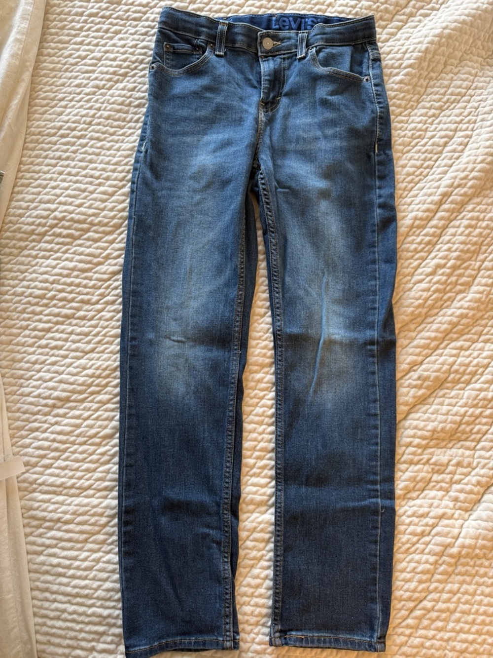 Levi's Boys Dark Blue Straight-Leg Jeans